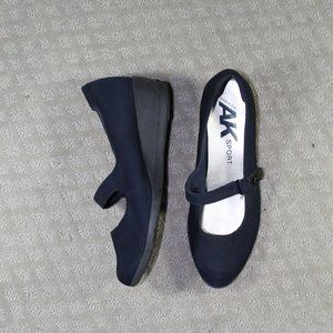 Anne Klein Sport Women's Size 8.5 Navy Blue Akcindie 2" Wedge Heels